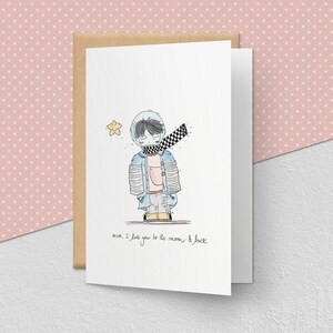Te amo a la luna y de regreso - Postal del Día de la Madre, tarjeta de la Mejor Mamá, Amo a mamá