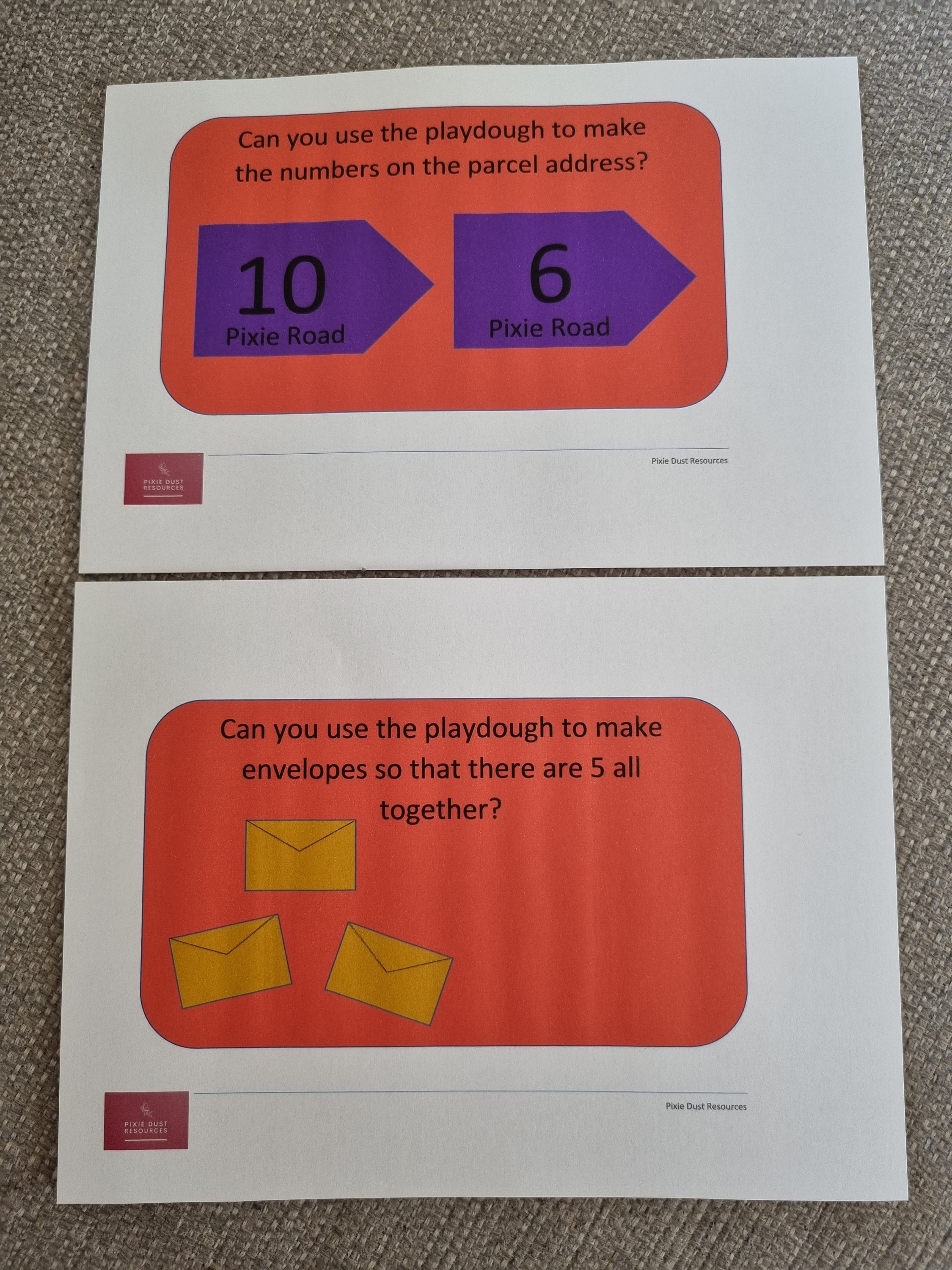 Printable Post Office Playdough Mats, Teaching Resource, Playdough ...