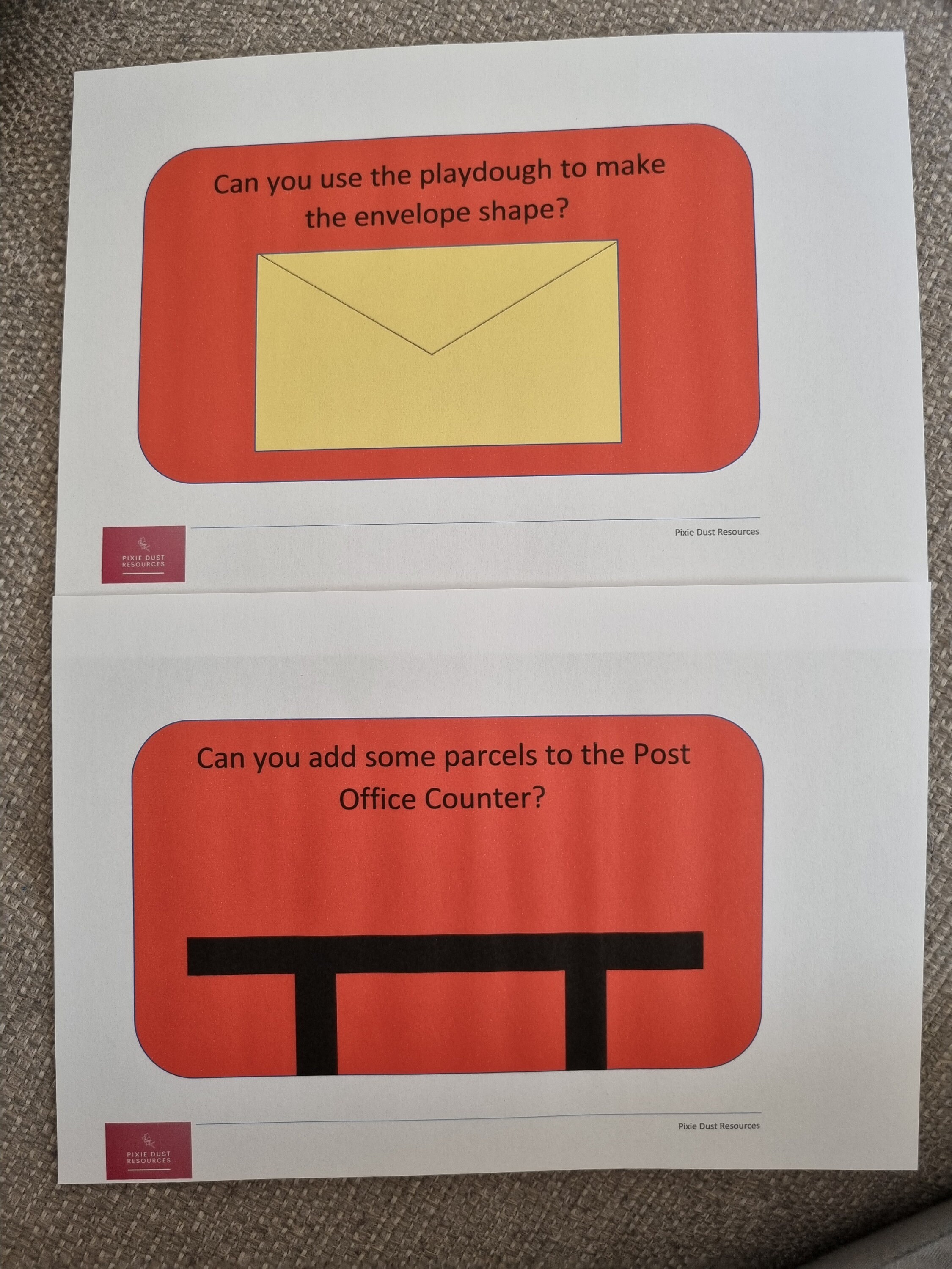 Printable Post Office Playdough Mats, Teaching Resource, Playdough ...