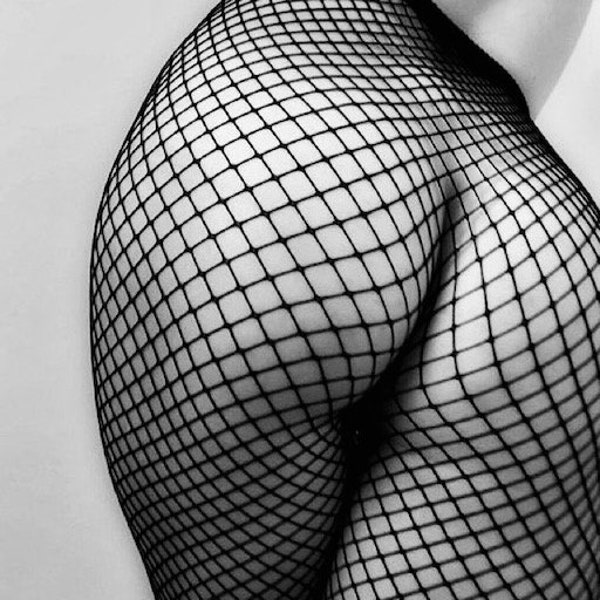 8x10 Photograph Risque Lingerie Woman Model Fishnet Pantyhose