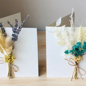 Dried flower card,BirthdayCard, Congratulations,Thank you Card, Gift Card, Card for her, Handmade Card,Special Occasion Card,Friendship Card
