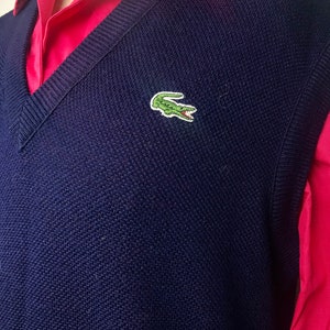 Jersey Lacoste Cuello Pico Rojo Para Hombre