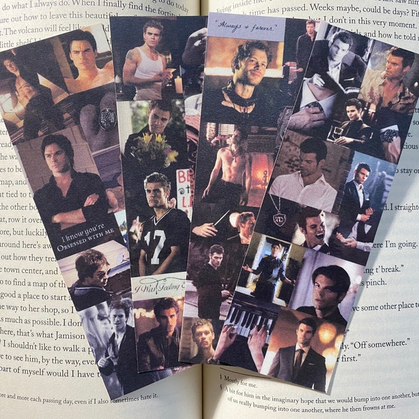 The Vampire Diaries Bookmark | Damon Salvatore Bookmark | Stefan Salvatore Bookmark | Klaus Mikaelson Bookmark | Elijah Mikaelson Bookmark