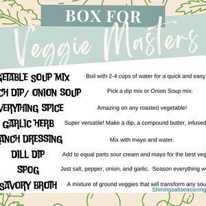 Vegetable spice box