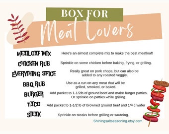 Meat lovers spice box