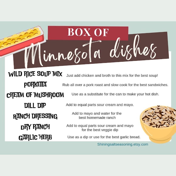 Minnesota dishes spice box