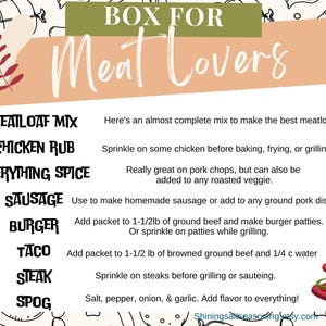 Meat lovers spice box