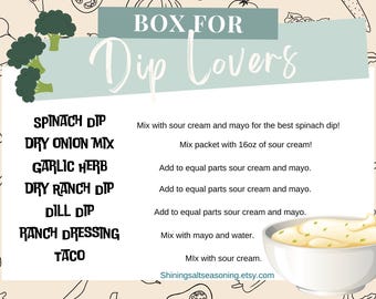 Dip Mixes Box