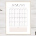 Printable Calendar Monthly Planner PDF - Etsy