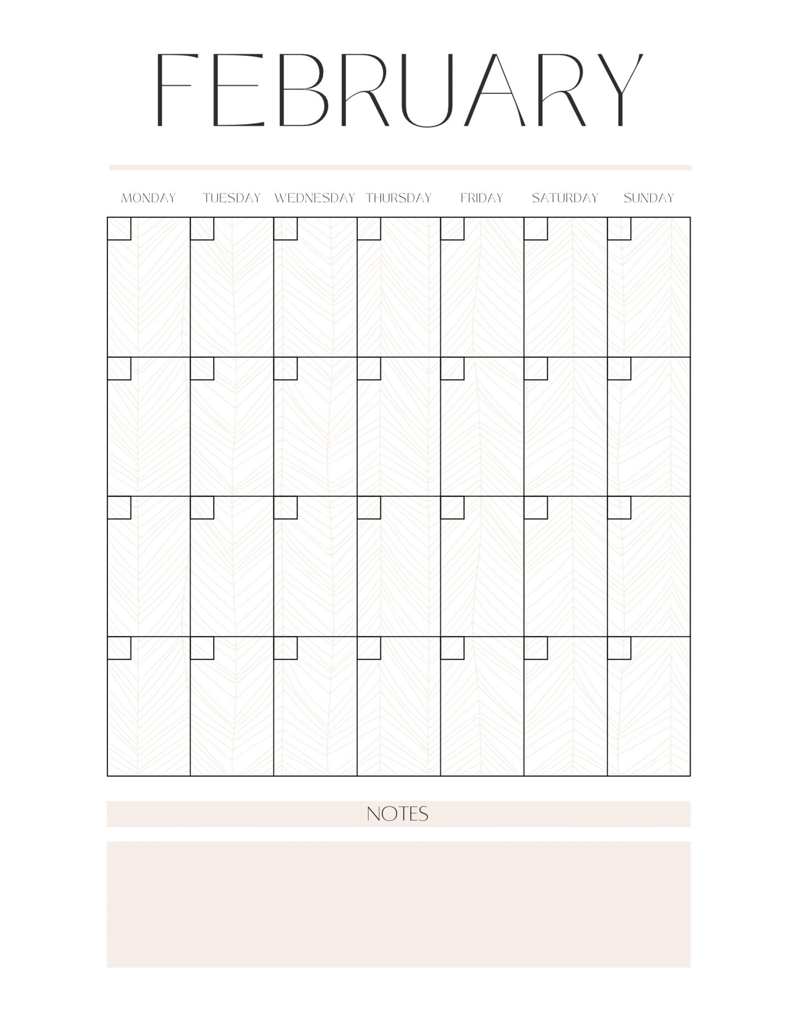 Printable Calendar Monthly Planner PDF - Etsy