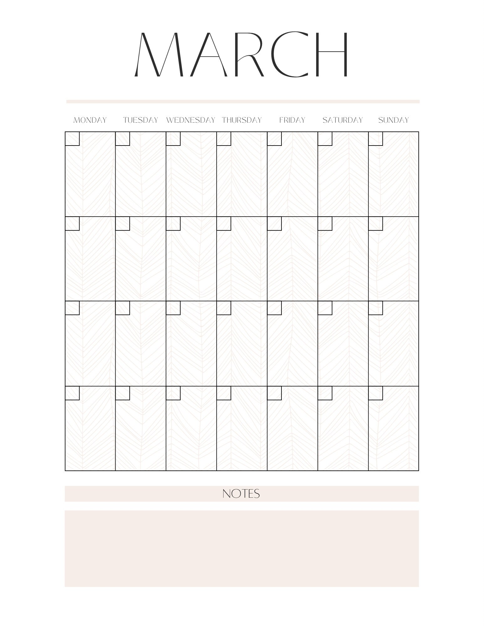 Printable Calendar Monthly Planner PDF - Etsy