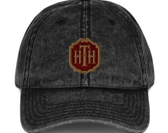 Hollywood Tower Hotel Embroidered Vintage Cotton Twill Cap, Disneybound Hat, HTH Hat, Tower of Terror Hat