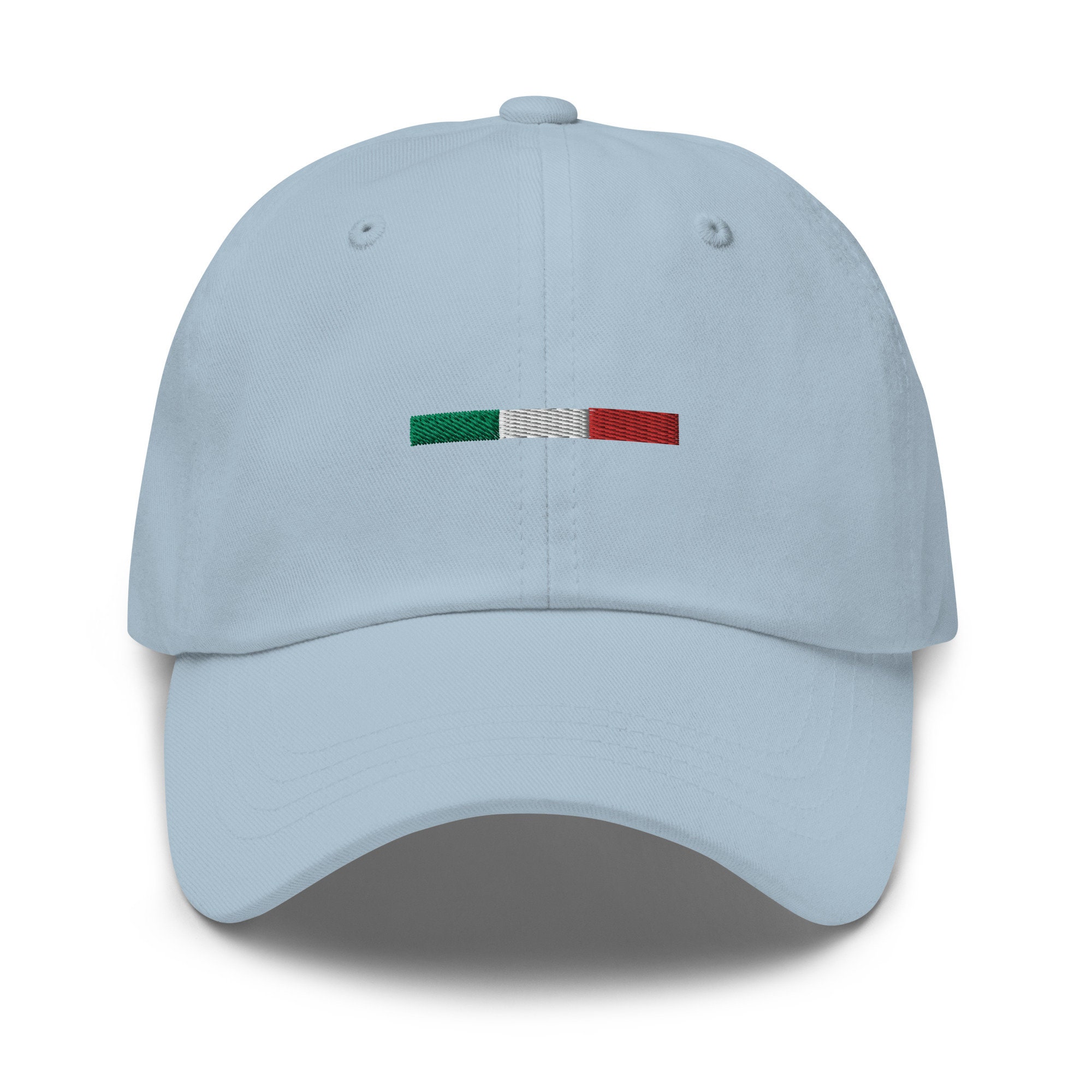 NEW ITALIA ITALY BLUE COUNTRY SHAPE FLAG EMBOSSED HAT CAP . 