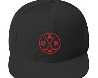 Carolina Snapback, Embroidered Hockey Snapback, CAR Hat, Carolina Hat, Carolina Gift, Vintage Retro Carolina Hat, Carolina Hockey Hat
