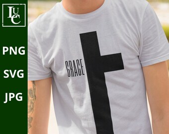 Grace svg, Grace Upon Grace png, Gratitud svg, estudio bíblico, Oración y Devoción, estudio de silueta, png, descarga instantánea