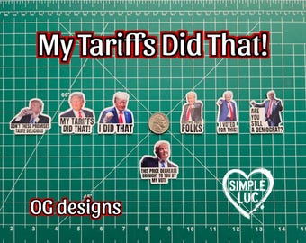 Pegatinas de humor político de Trump: paquete de 10 vinilos