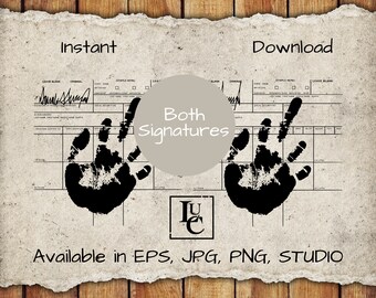 Diseño original, firma de Donald Trump, formulario de huella digital de Donald Trump, dedo medio de Trump