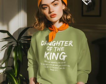 Hija del Rey / Diseño PNG basado en la fe / Versículo bíblico Isaías 43:1