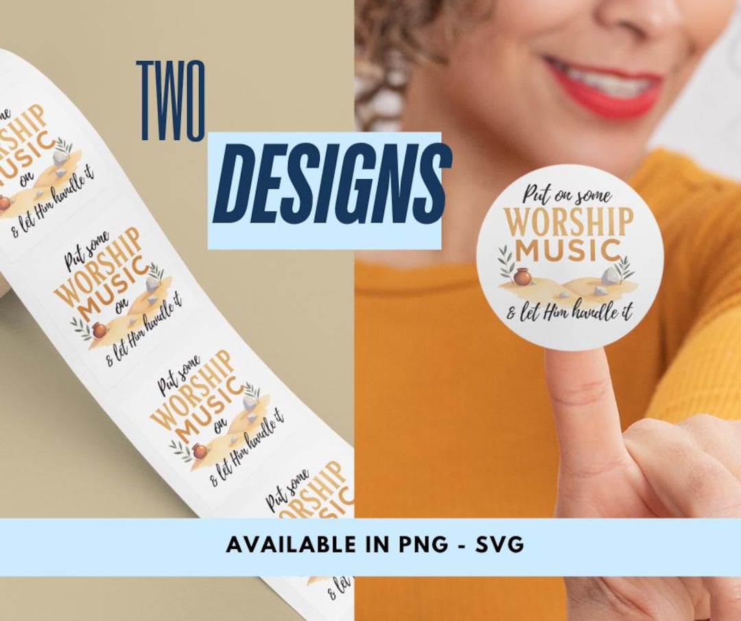 Worship Music Christian Sticker Design – Faith Bible Verse (PNG, SVG ...