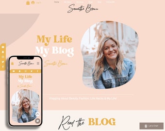 WIX Website Template, WIX Blogger Site, Lifestyle Coach theme, Influencer template, Boho Website design, Creative wix layout