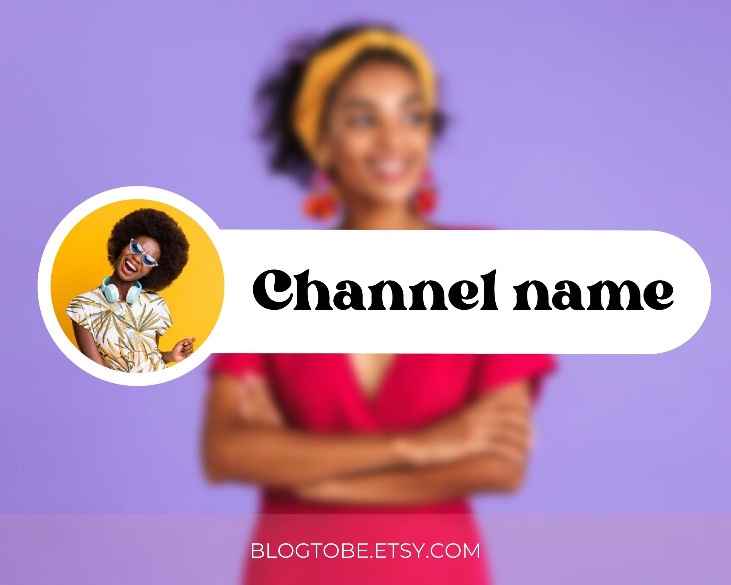 Custom Subscribe Button for Youtube Channel, Blue Purple Pastel Youtube ...