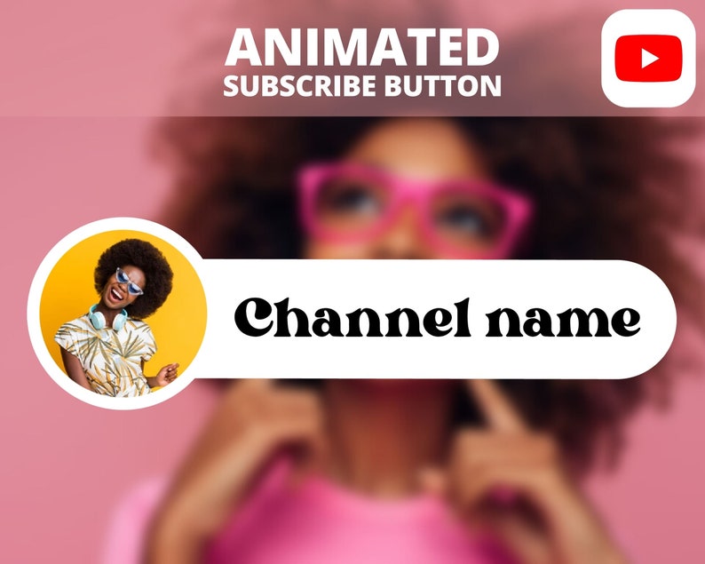 Custom Subscribe Button for Youtube Channel Blue Purple - Etsy
