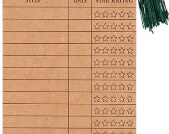 Lese-Tracker | Vintage Bibliothek Karte | Altmodische Stil Lesezeichen | Lesedaten-Aufzeichnung | Lesetagebuch | Buchbesprechung