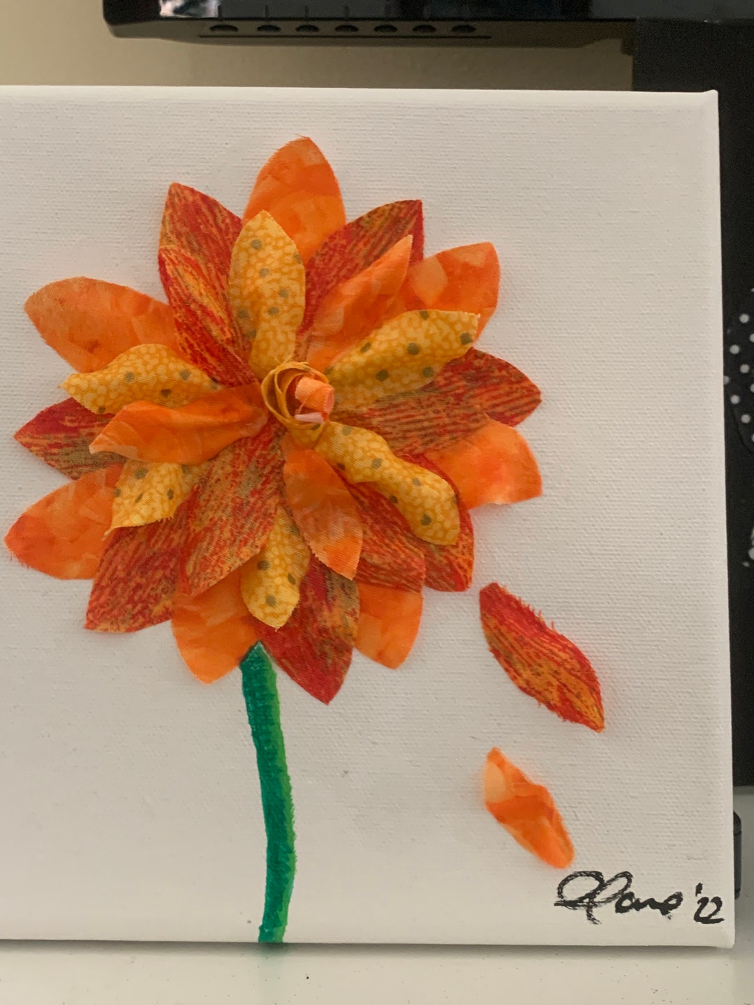 Mixed Media Fabric Paintings Etsy