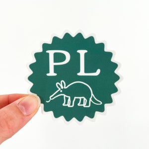 P-L-Anteater Vegan Sticker | Waterproof Animal Rights Sticker | Punny Veganism Decal | Blue Vegetarian Gift