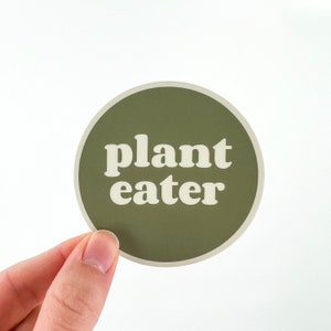 Plant Eater Vegan Sticker | Waterproof Animal Rights Sticker | Veganism Decal | Vegetarian Gift