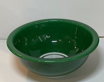 Bol à mélanger vintage en pyrex 1,5 L vert forêt # 323 Corning NY U.S.A.