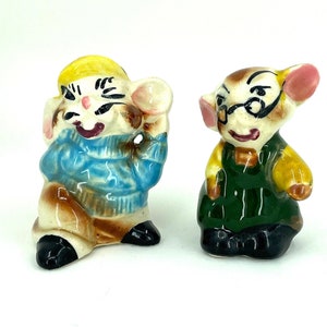 Vintage Mouse Salt and Pepper Shaker Set - Made in Japan