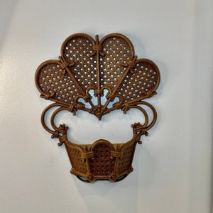 Vintage Homco dekorativer Wandbehang - Verbundmaterial mit Zuckerrohrmuster - Made in den USA