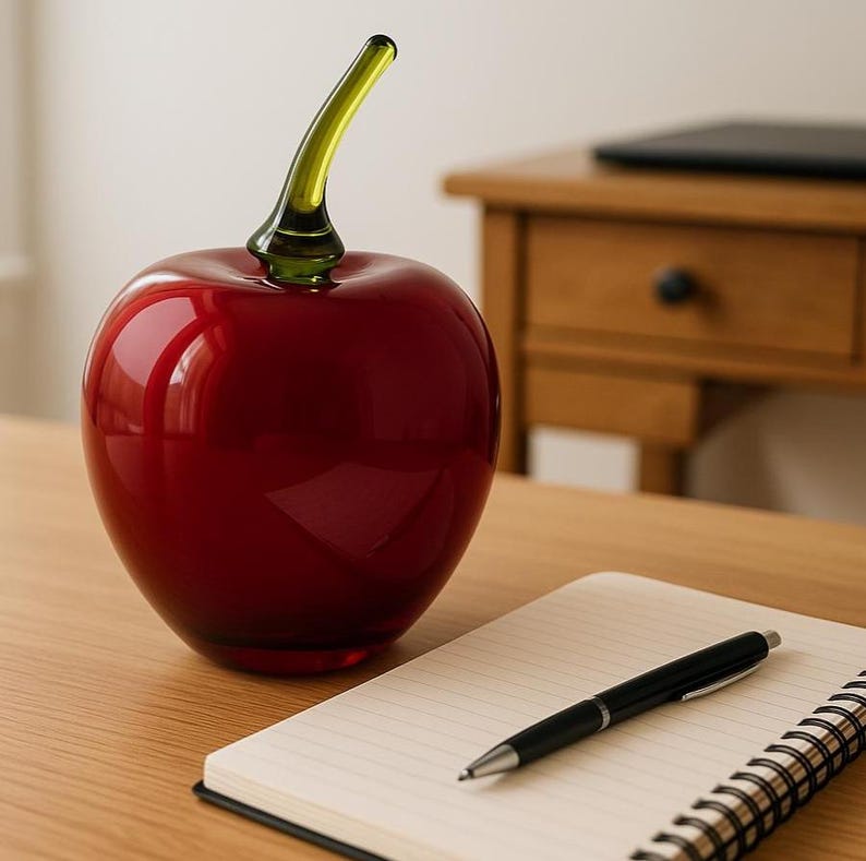 Viking Glass Red Apple Figurine – Vintage Art Glass Collectible image 10