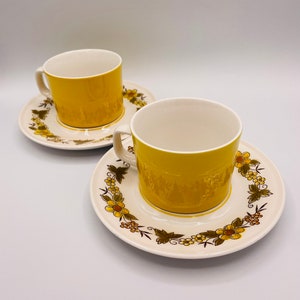 Mikasa Provençaalse C2300 gele kop en schotels - set van 2 - Made in Japan