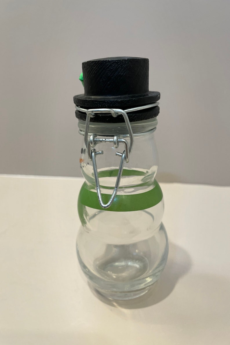 MSRF Vintage Set of 2 Clear Glass Snowmen Jars - Etsy