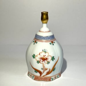Vintage Sango Japan Danbury Mint Decorative Porcelain Bell – Floral Design with Gold Accents