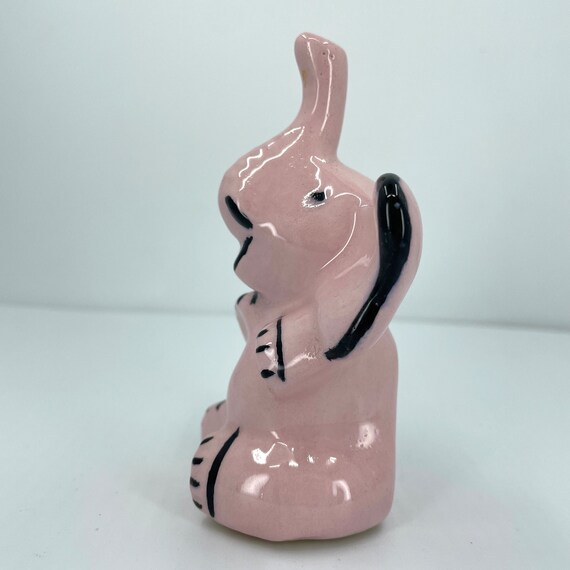1950's Studio Pottery Vintage Sitting Pink Elepha… - image 2