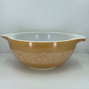 Pyrex 2.5 Quart Woodland Braun & Weiß Cinderella Rührschüssel Corning NY USA