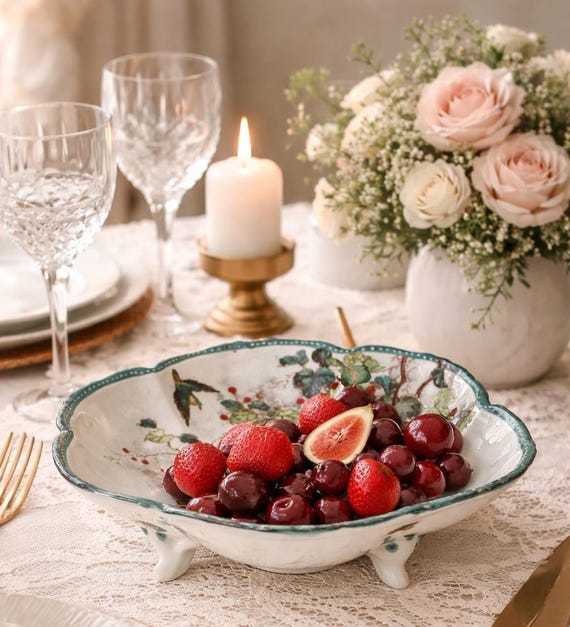 ヴィンテージの日本製脚付きボウル – 鳥と葉の陶器装飾 - Etsy 日本