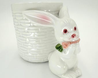 1979 Fitz and Floyd Ceramic Bunny Mug//Planter – Vintage Easter Drinkware