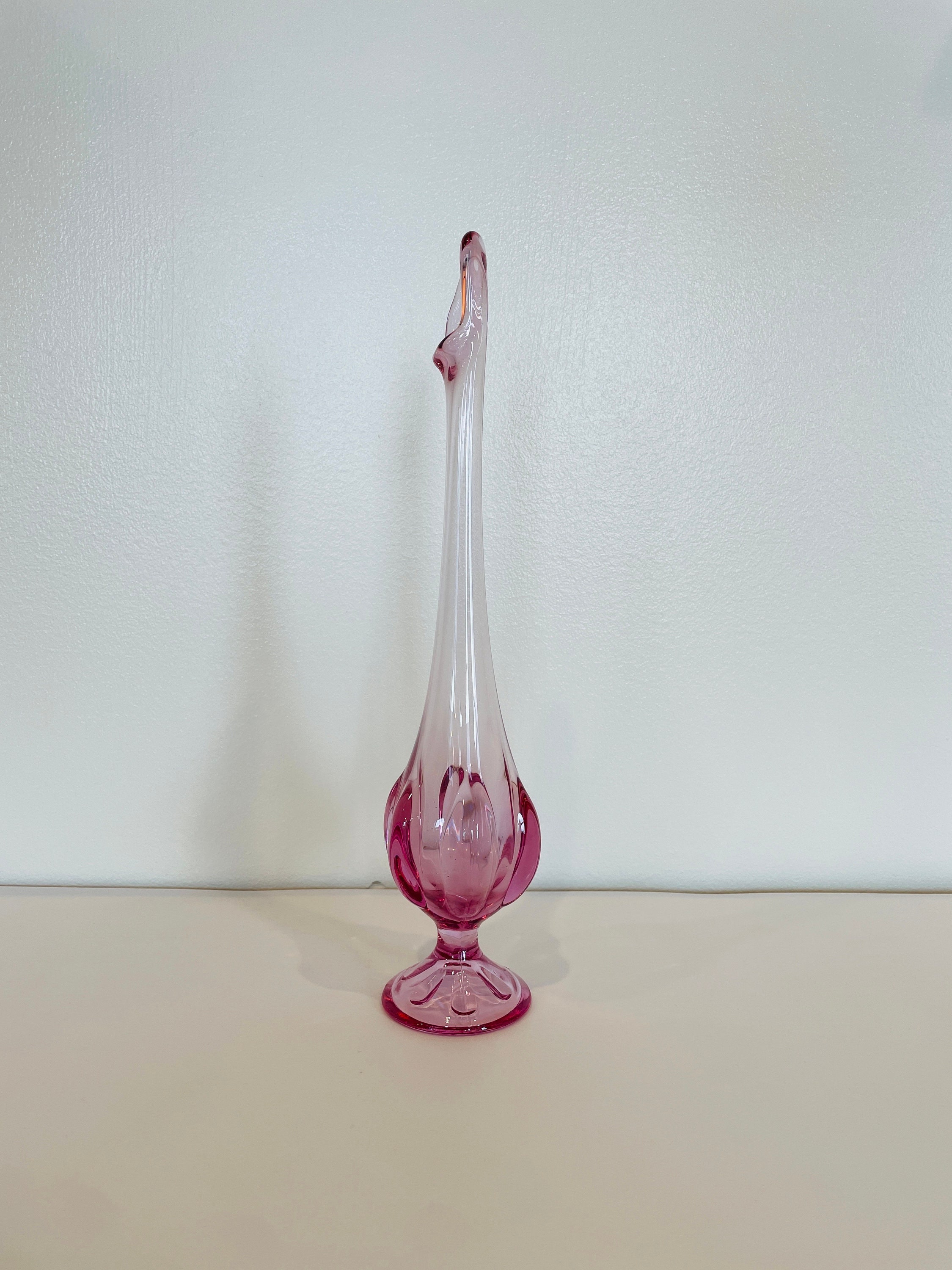 Rare Vintage Viking Glass Epic 6 Petal Thistle Pink Lilac