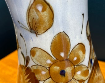 トナラ メキシコ陶器花瓶 – 鳥と花のモチーフが手描き、アーティストの