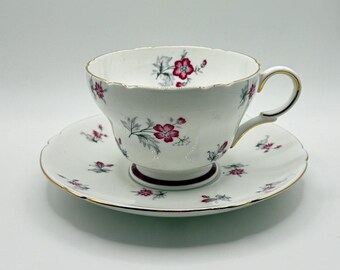 Conjunto de xícaras e pires de porcelana fina Shelley – Padrão "Charm" nº 13752, Inglaterra