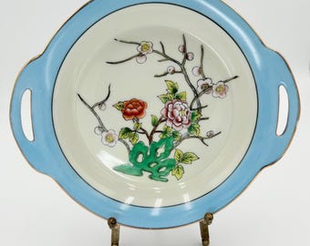Vintage Noritake Handled Hand Painted Porcelain Dish Japan
