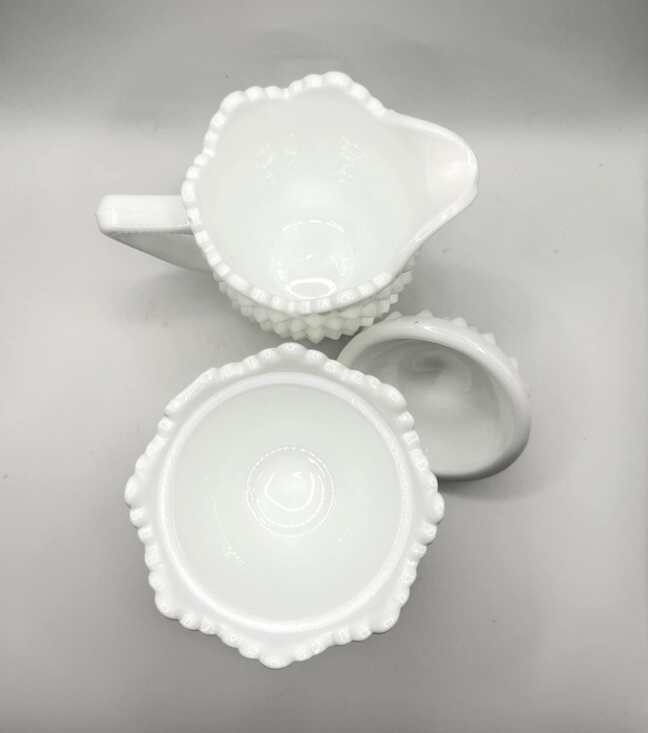 ヴィンテージ フェントン ホブネイル ミルクガラス クリーマー