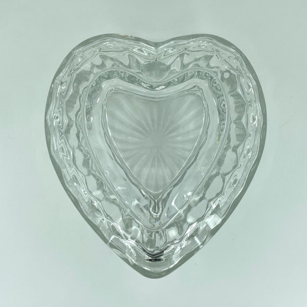 Glass Heart Candy Dish Etsy