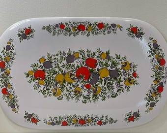 Vintage L’Échalote Placemat – Taiwan, Vegetable & Floral Design