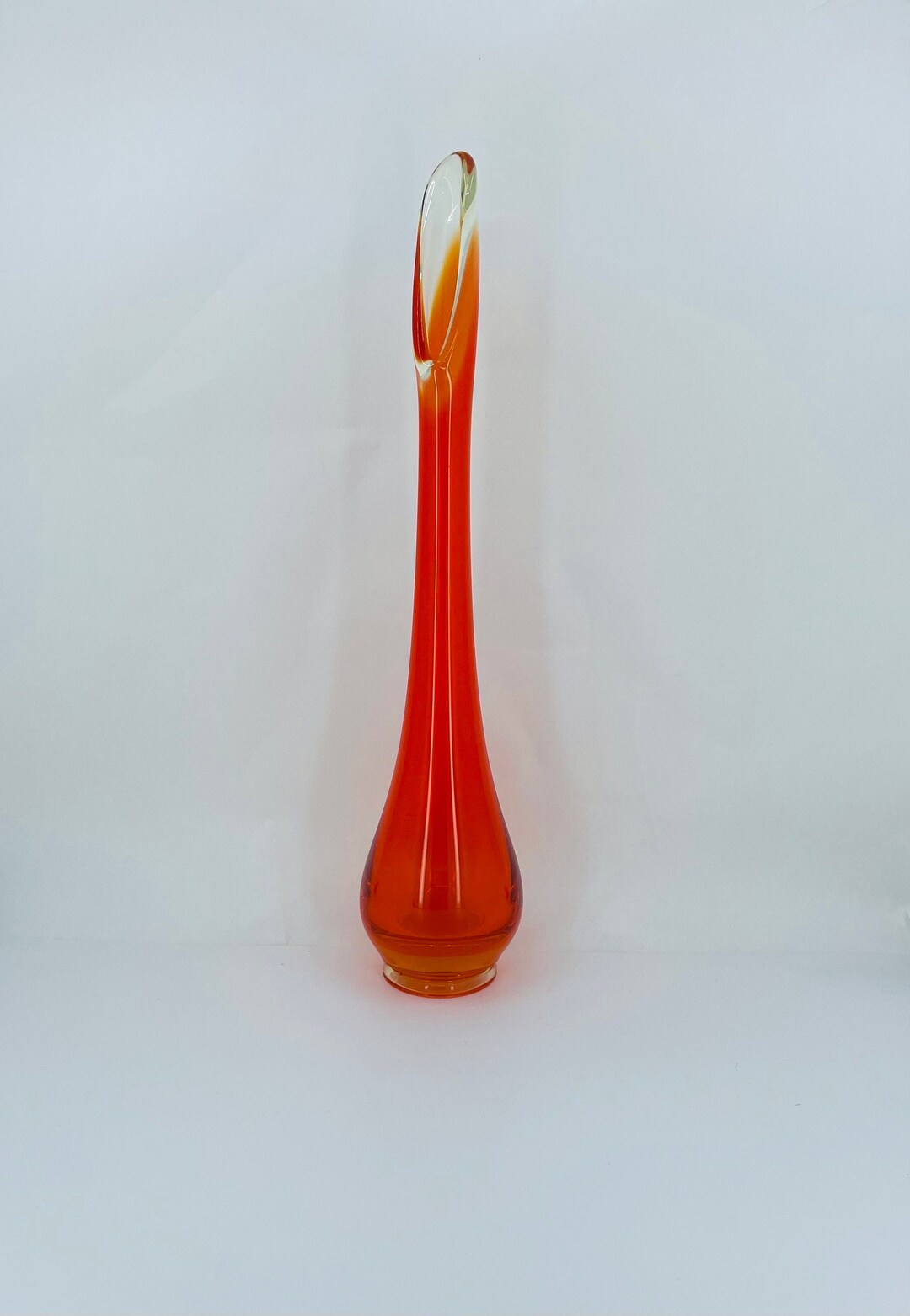 Viking Glass Swung Bud Vase Amberina MCM 11.25 Etsy