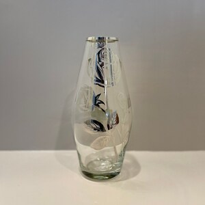Vintage DeKra Sterling Silver on Crystal Rose Vase – Made in Germany
